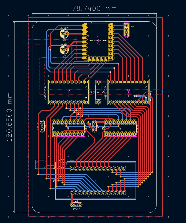 First PCB layout